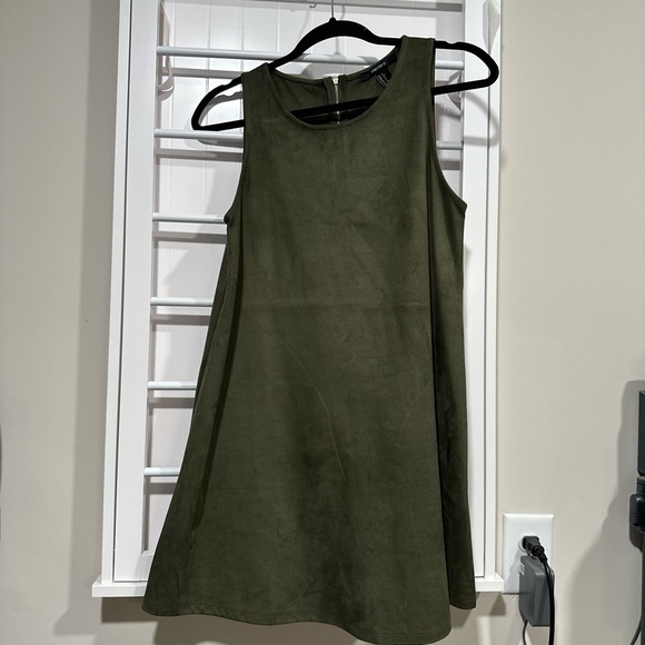 Forever 21 Dark Green Suede Mini Dress - Picture 4 of 4